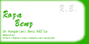 roza benz business card